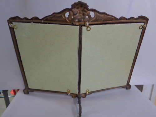 Antique Brass Double Picture Frame