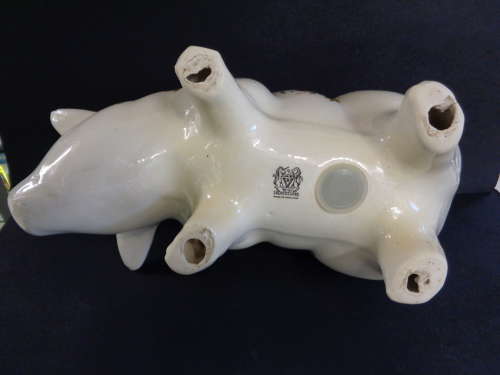 Vintage Ironstone Large Piggy Bank