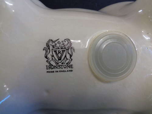 Vintage Ironstone Large Piggy Bank