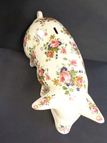 Vintage Ironstone Large Piggy Bank