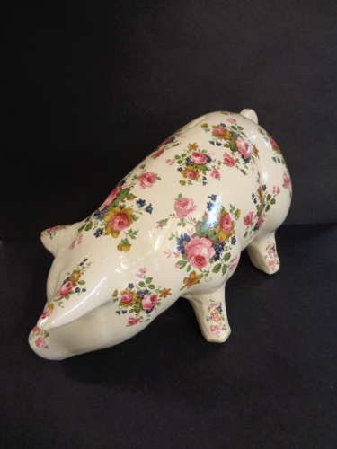 Vintage Ironstone Large Piggy Bank