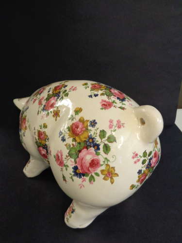 Vintage Ironstone Large Piggy Bank
