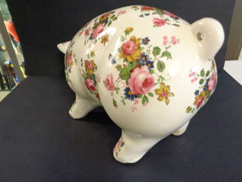 Vintage Ironstone Large Piggy Bank