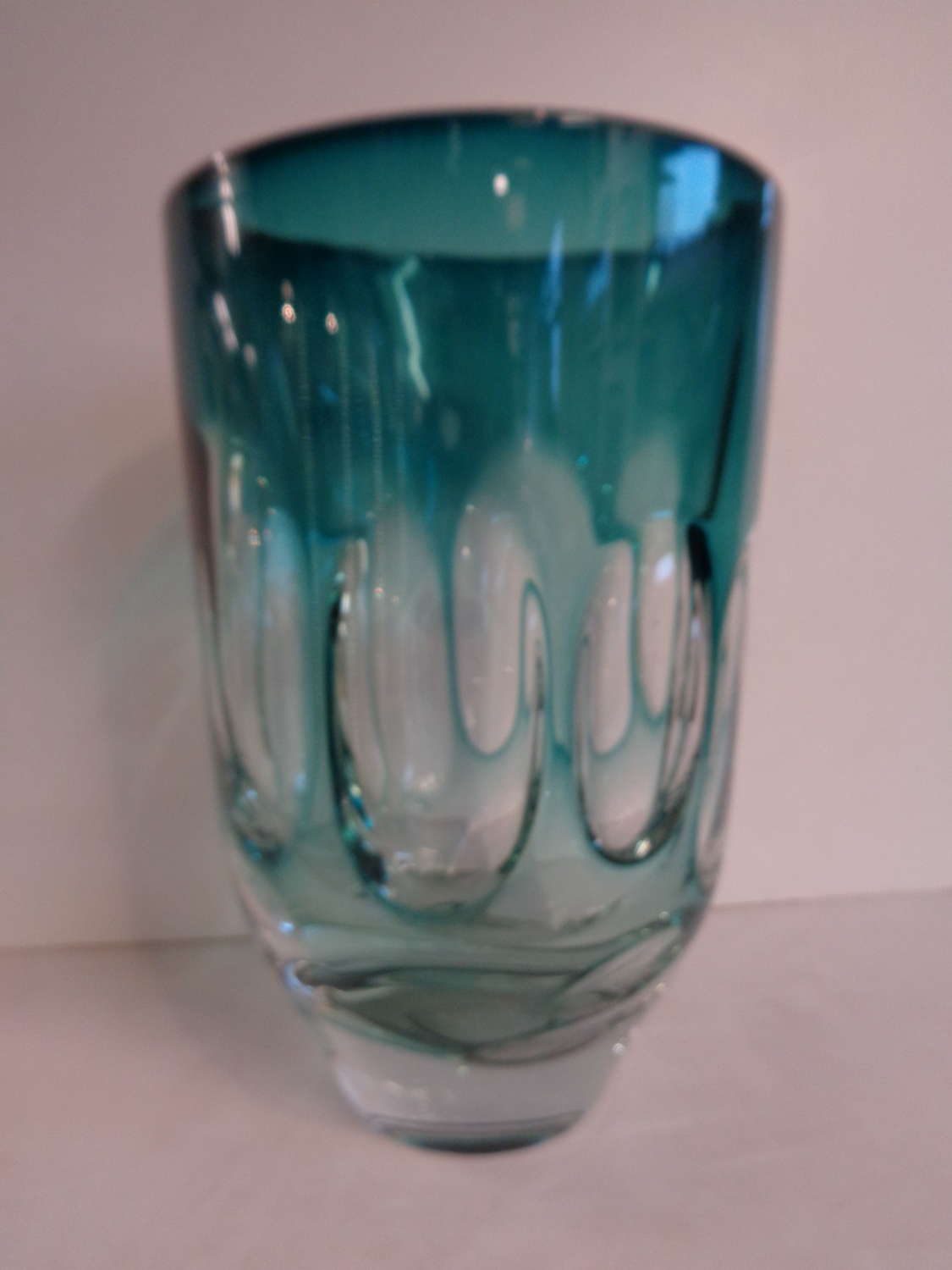 Large Heavy Art Glass Vase