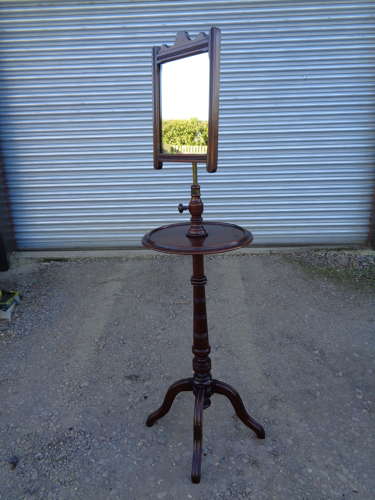 Edwardian Mahogany Gentleman's Shaving Stand - Adjustable Height