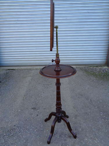 Edwardian Mahogany Gentleman's Shaving Stand - Adjustable Height