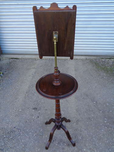 Edwardian Mahogany Gentleman's Shaving Stand - Adjustable Height