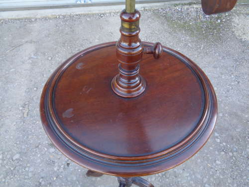 Edwardian Mahogany Gentleman's Shaving Stand - Adjustable Height