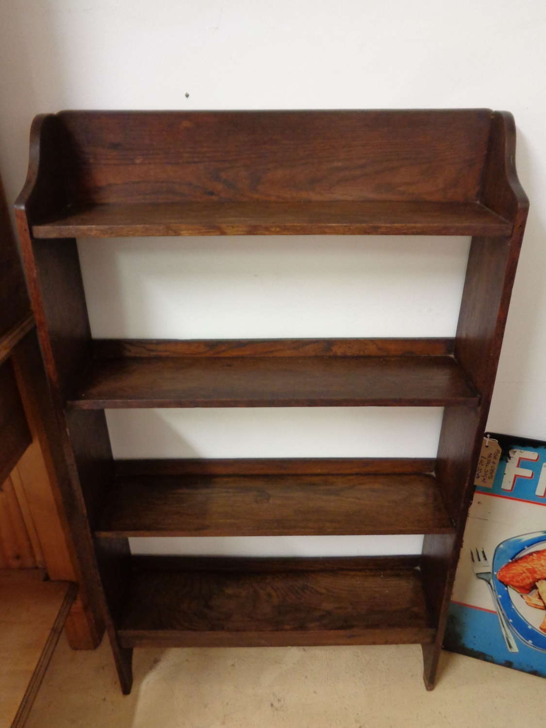Antique Oak Freestanding Bookcase