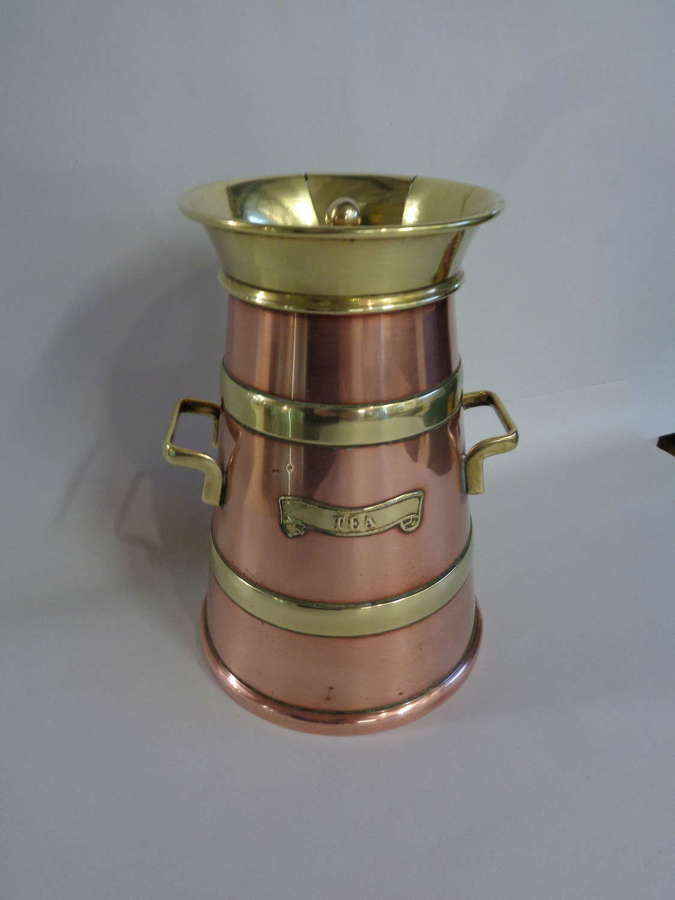 Antique Copper & Brass Tea Caddy