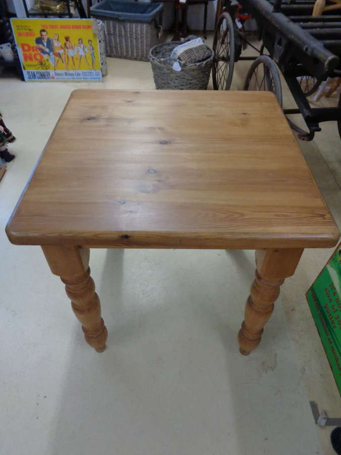 Vintage Sturdy Pine Kitchen Table - Detachable Legs