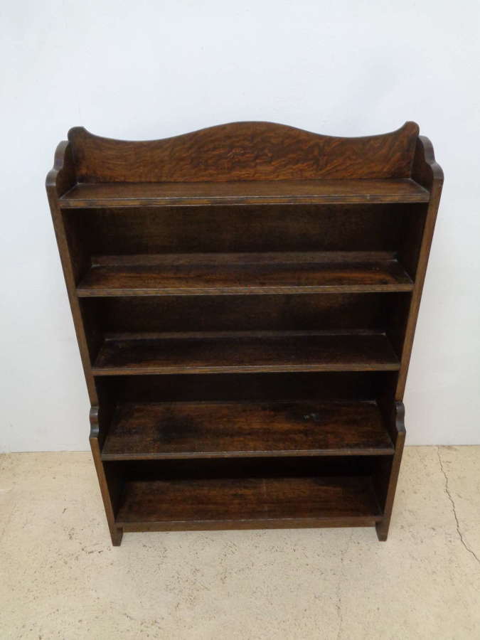 Vintage Sturdy Oak Freestanding Bookcase