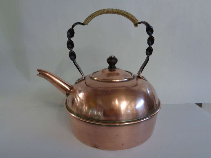 Victorian Twist Handle Copper Kettle