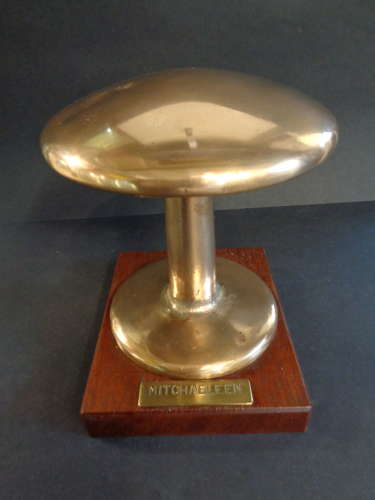 Antique Bronze Ship's Bollard on Wooden Base