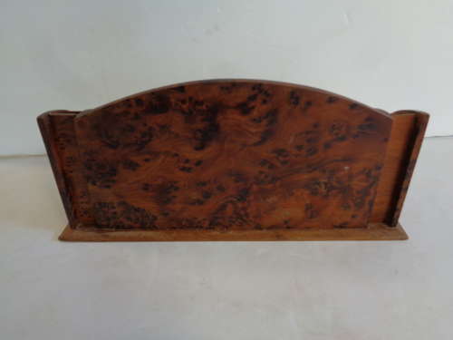 Art Deco Burr Walnut Desk Tidy