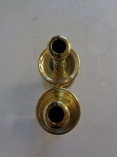 Pair Brass Dutch Heemskirk Candlesticks - 18th Century Style