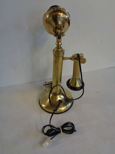 Vintage Brass Candlestick GEC Telephone - Rings & Receives Call