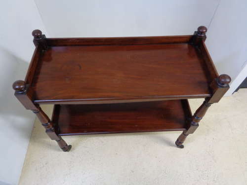 Antique Mahogany What-Not on Castors