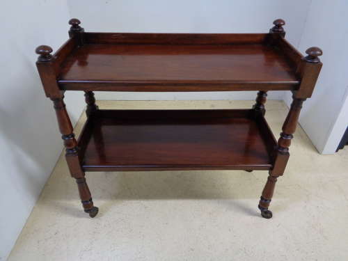 Antique Mahogany What-Not on Castors