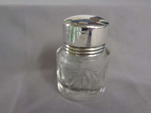 Silver Topped Scent Bottle with Stopper - Birmingham 1938