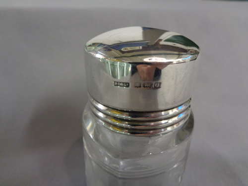 Silver Topped Scent Bottle with Stopper - Birmingham 1938