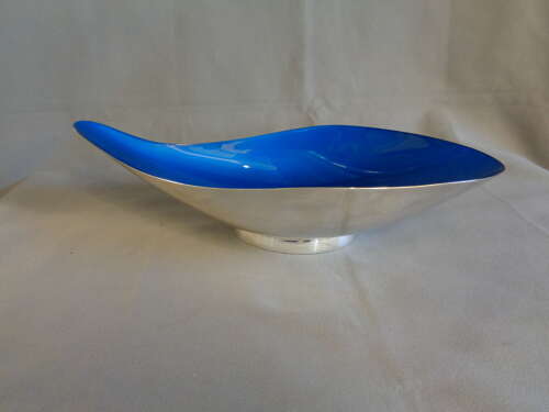 Silver Plate & Enamel Bowl - Redd & Barton of America