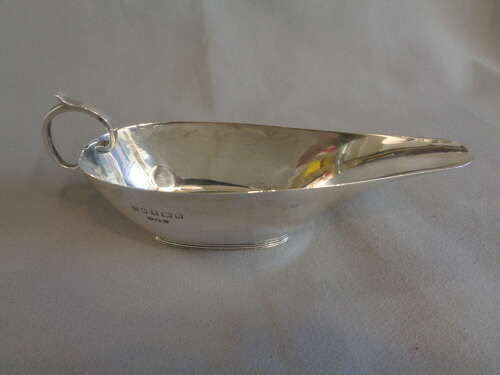 Antique Solid Silver Mint Sauce Boat - c1927 Charles Weale 'Dublin Import'