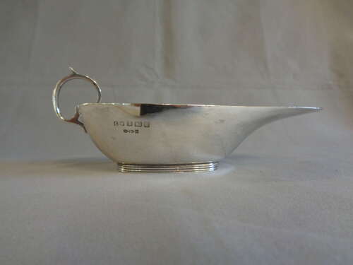 Antique Solid Silver Mint Sauce Boat - c1927 Charles Weale 'Dublin Import'