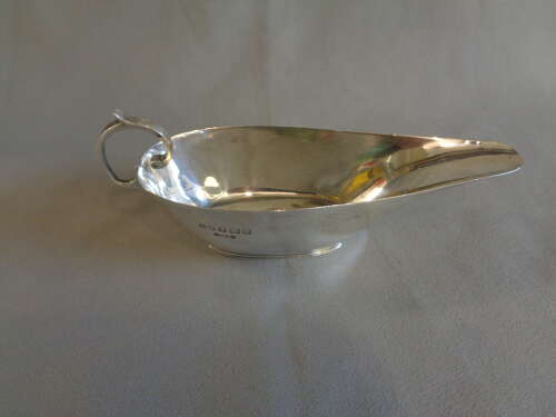Antique Solid Silver Mint Sauce Boat - c1927 Charles Weale 'Dublin Import'