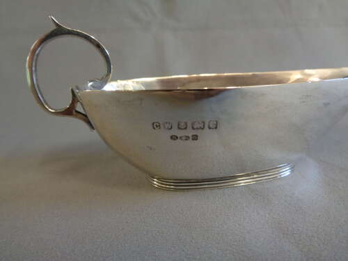 Antique Solid Silver Mint Sauce Boat - c1927 Charles Weale 'Dublin Import'