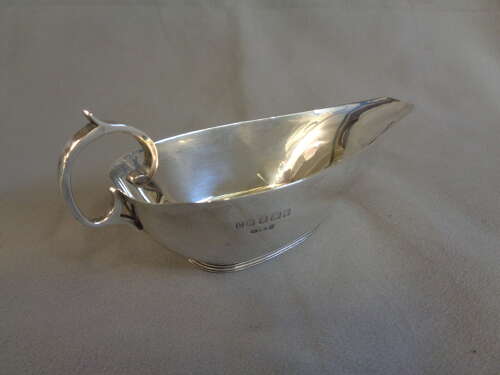 Antique Solid Silver Mint Sauce Boat - c1927 Charles Weale 'Dublin Import'