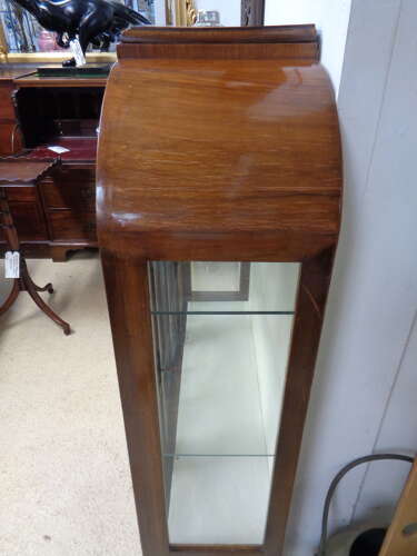 Art Deco Display Cabinet with glazed door/sides & working key