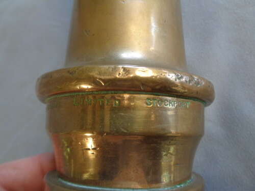 Vintage Brass Fire Hose Nozzle - John Morris & Sons