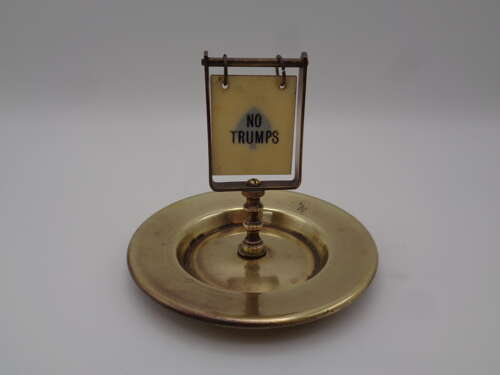 Vintage Brass Bridge / Trump Marker - Double Sided