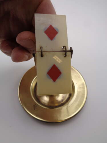Vintage Brass Bridge / Trump Marker - Double Sided