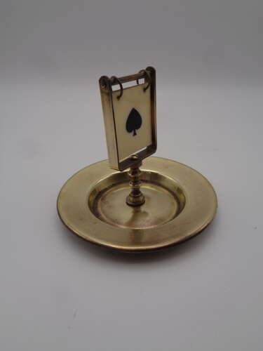 Vintage Brass Bridge / Trump Marker - Double Sided