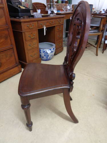 Heavy Mahogany Hall Chair