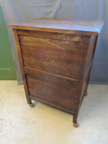 Art Nouveau Oak Chest of Drawers - on Castors
