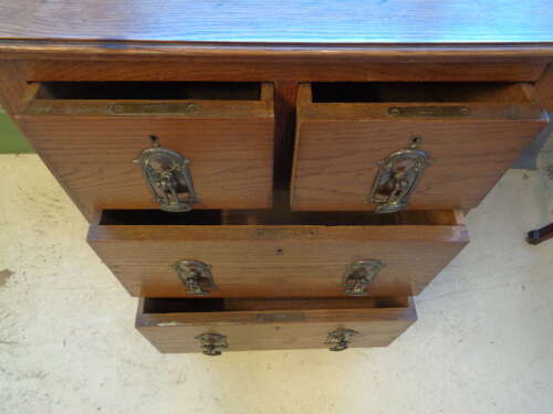Art Nouveau Oak Chest of Drawers - on Castors