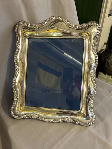 Large Antique Silver Plate Photo Frame - Sheffield - 39cms high