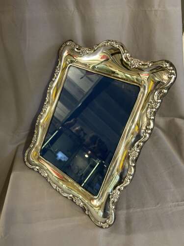 Large Antique Silver Plate Photo Frame - Sheffield - 39cms high