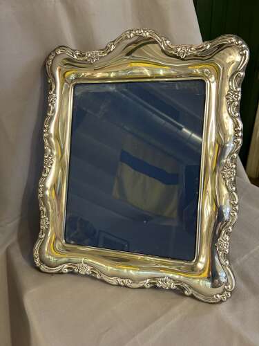 Large Antique Silver Plate Photo Frame - Sheffield - 39cms high