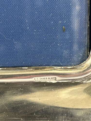 Large Antique Silver Plate Photo Frame - Sheffield - 39cms high