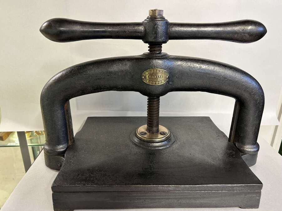 Antique Cast Iron Book Press - S. Mordan & Co