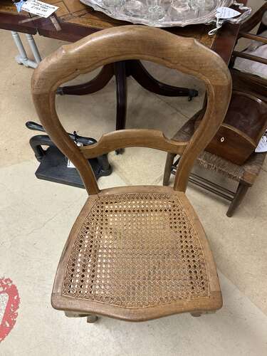 Antique French Cane Seat Chair