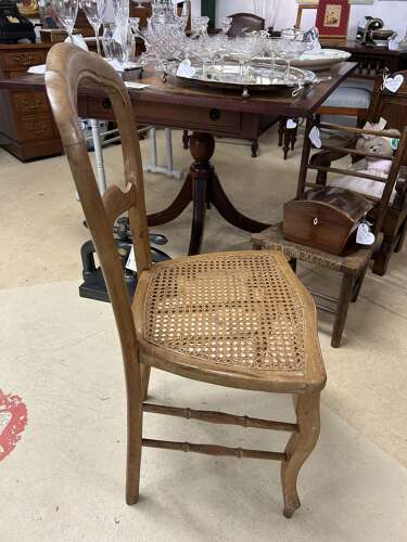 Antique French Cane Seat Chair