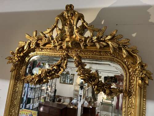 Ornate Gilt Bevelled Wall Mirror