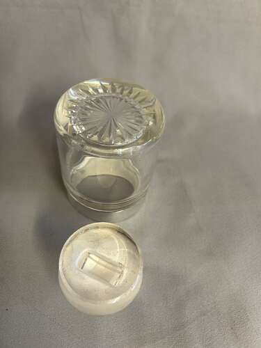 Victorian Silver Topped Glass Jar - London 1890 - Brockwell & Sons