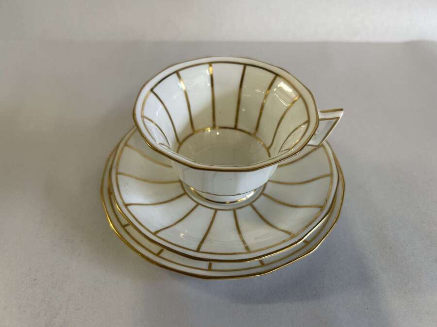 George Jones Art Deco Hand Painted Trio