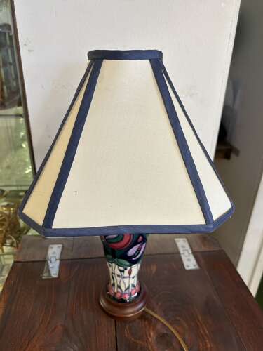 Moorcroft Lamp Original Shade - Tribute to Charles Rennie Mackintosh PAT Tested